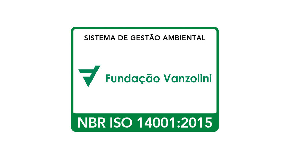 Fundação Vanzolini NBR ISO 14001:2015 Environmental Management System, certificate SGA-1868